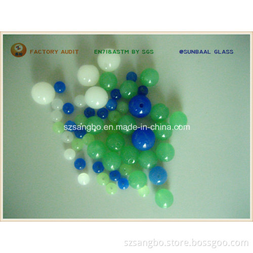 Frosted Colour Glass Bead (S007)